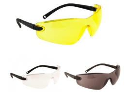 Okulary ochronne profilowane Portwest PW34 przezroczyste przeciwsłoneczne żółte karton PORTWEST