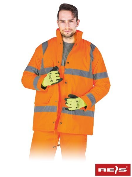 REIS K-VIS ocieplana kurtka robocza ostrzegawcza pomarańczowa