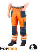 spodnie robocze do pasa LH-FMNX -T Leber&Hollman pomarańczowo-granatowo-szare