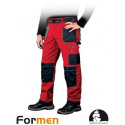 czerwone wytrzymałe spodnie robocze do pasa mocne z kieszeniami sklep bhp