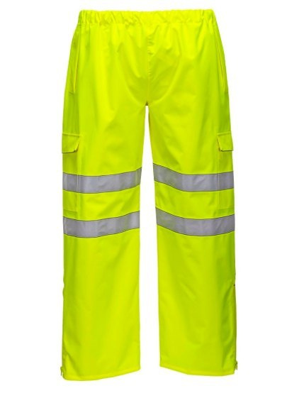 Portwest S597 PWR spodnie robocze do pasa ostrzegawcze oddychające wodoodporne żółte