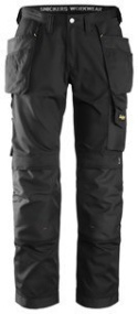 Snickers Workwear 3211 CoolTwill spodnie robocze do pasa z workami kieszeniowymi czarne