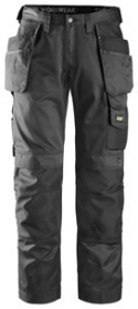 Snickers Workwear 3212 DuraTwill spodnie robocze do pasa z workami kieszeniowymi czarne