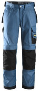 Snickers Workwear 3312 DuraTwill spodnie robocze do pasa niebiesko-czarne