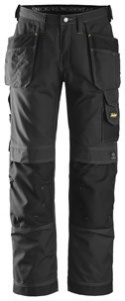 Snickers Workwear 3213 Rip-Stop spodnie robocze do pasa z workami kieszeniowymi czarne