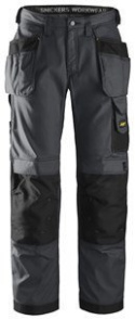 Snickers Workwear 3213 Rip-Stop spodnie robocze do pasa z workami kieszeniowymi grafitowo-czarne