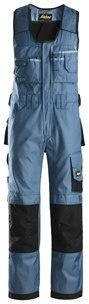 Snickers Workwear DuraTwill 0312 spodnie robocze ogrodniczki niebiesko-czarne