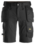 Snickers Workwear 6141 Stretch AllroundWork spodnie robocze krótkie z workami kieszeniowymi czarne