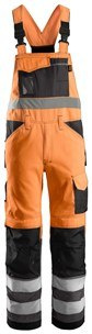 Snickers Workwear 0113 spodnie robocze ogrodniczki odblaskowe pomarańczowe