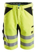 Snickers Workwear 6132 LiteWork+ spodnie robocze krótkie odblaskowe żółte