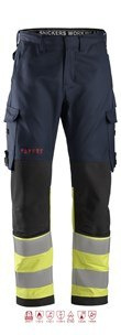 Snickers Workwear 6363 ProtecWork spodnie robocze do pasa odblaskowe trudnopalne elektrostatyczne