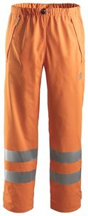 Snickers Workwear 8243 spodnie robocze do pasa przeciwdeszczowe odblaskowe pomarańczowe