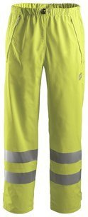 Snickers Workwear 8243 spodnie robocze do pasa przeciwdeszczowe odblaskowe żółte