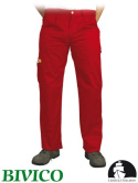 spodnie robocze do pasa LH-VOBSTER Leber&Hollman czerwone