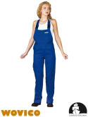 spodnie robocze ogrodniczki damskie LH-WOMBISER Leber&Hollman niebieskie