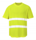 Koszulka robocza ostrzegawcza z krótkim rękawem z pasami odblaskowymi Portwest C394