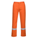 Portwest BZ14 Iona spodnie robocze do pasa trudnopalne odblaskowe pomarańczowe