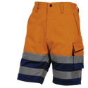Delta Plus Panostyle bermudy krótkie spodnie robocze ochronne- spodnie ostrzegawcze pomarańczowe