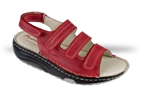 Julex Piumetta 6269 profilatyczne sandały robocze damskie bordowe- buty ochronne