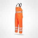 Sara Workwear Drogowiec Standard spodnie robocze ogrodniczki odblaskowe pomarańczowe