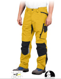spodnie robocze do pasa LH-NA-T Leber&Hollman żółto-czarne