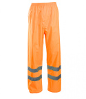 spodnie do pasa ostrzegawcze Grosvenor Flash Polstar przeciwdeszczowe pomarańczowe