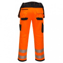 ostrzegawcze spodnie robocze do pasa PW306 Portwest stretch pomarańczowe