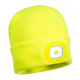 czapka dziecięca ze światłem LED B027 Portwest żółta