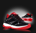 półbuty robocze outdoorowe MELBOURNE VM Footwear czarno-czerwone