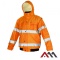 KURTKA ROBOCZA OCIEPLANA OSTRZEGAWCZA 2W1 FLASH SHORT ORANGE KAT.2 ART.MASTER