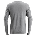 Snickers Workwear AllroundWork 2427 t-shirt roboczy wełniany długi rękaw szary