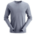 t-shirt roboczy wełniany długi rękaw AllroundWork 2427 Snickers Workwear niebieski