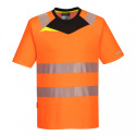 t-shirt roboczy ostrzegawczy DX4 z krótkim rękawem DX413 Portwest pomarańczowo-czarny