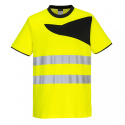 t-shirt roboczy PW2 ostrzegawczy PW213 Portwest żółto-czarny