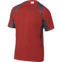 t-shirt roboczy BALI Delta Plus czerwono-szary