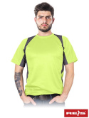 t-shirt roboczy męski Modern z siateczki Reis żółty