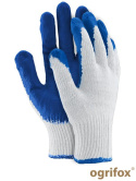 rękawice robocze OX-UNIWAMP Ogrifox biało-niebieskie