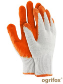 rękawice robocze OX-UNIWAMP Ogrifox biało-pomarańczowe