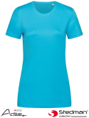 t-shirt damski SST8100 Stedman niebieski hawaii