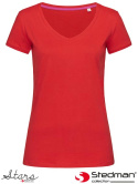 t-shirt damski V-NECK SST9130 Stedman czerwony