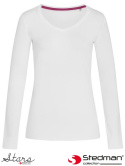 t-shirt damski z długim rękawem SST9720 Stedman biały