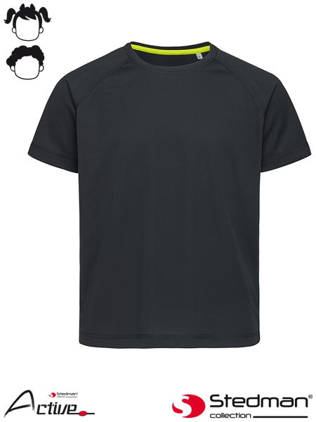 t-shirt dziecięcy SST8570 Stedman czarny