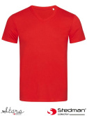 t-shirt męski V-NECK SST9010 Stedman czerwony