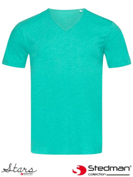t-shirt męski V-NECK SST9410 Stedman zielony