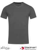t-shirt męski V-NECK SST9610 Stedman szary ciemny