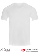 t-shirt męski V-NECK z głębokim dekoltem SST9690 Stedman biały