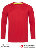 t-shirt męski z długim rękawem SST8420 Stedman czerwony
