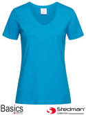 t-shirt damski V-NECK SST2700 Stedman niebieski oceaniczny