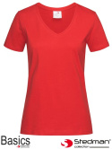 t-shirt damski V-NECK SST2700 Stedman czerwony