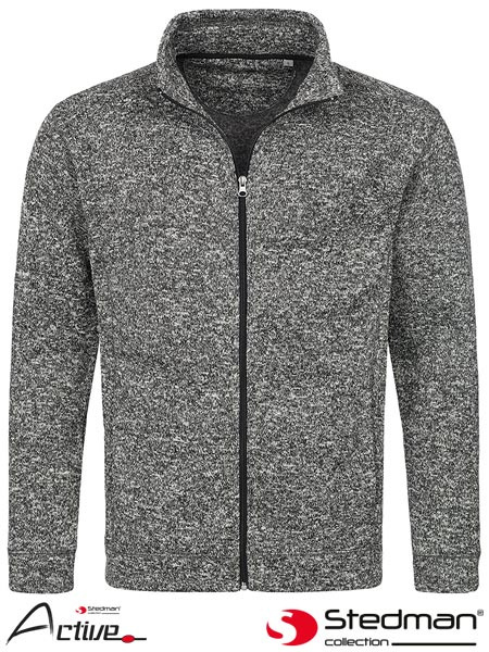 kurtka męska z polaru SST5850 Stedman dark grey melange